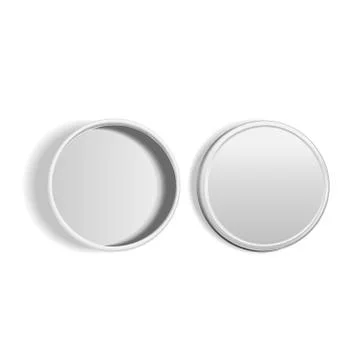 Round metal box Stock Illustration