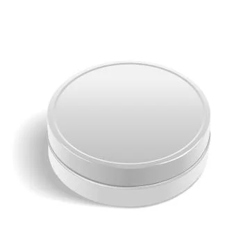 Round metal box Stock Illustration