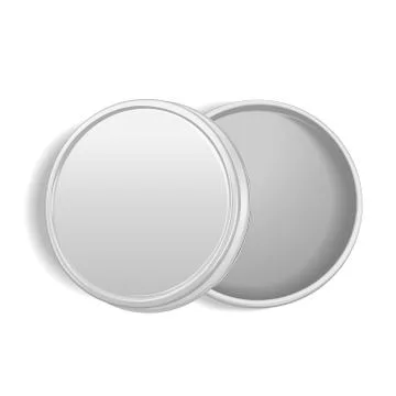 Round metal box Stock Illustration