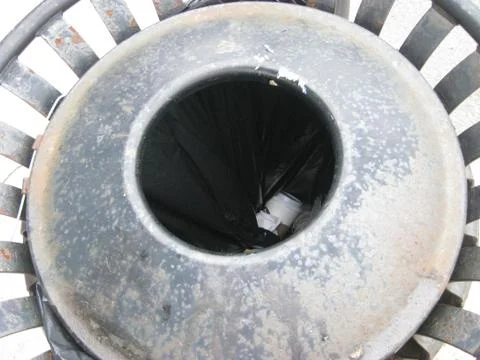 Round Metal Garbage Stock Photos