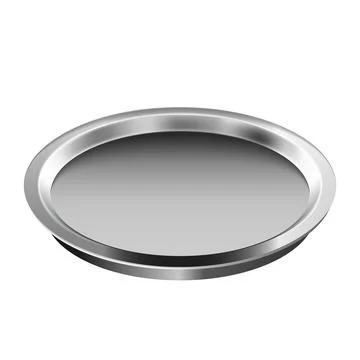Round metal plate dish vector Stock Illustration