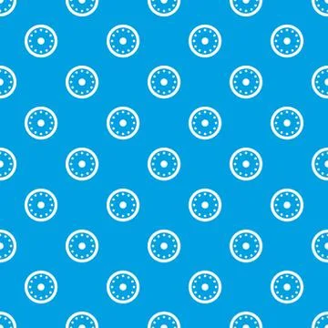 Round military shield pattern seamless blue Illustration
