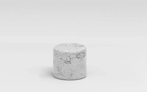 Round minimalistic showcase with marble structure empty space in old marble Stock Illustration