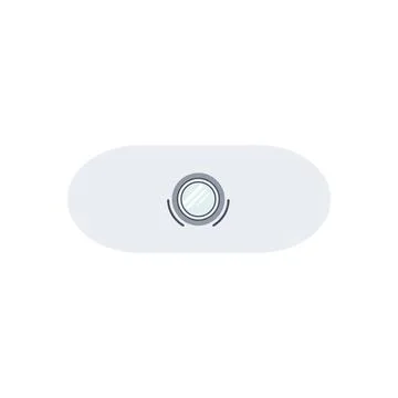 Round mirror icon with reflection graphic Stock Illustration