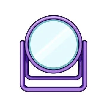 Round mirror for speech and language therapy Stock Illustration