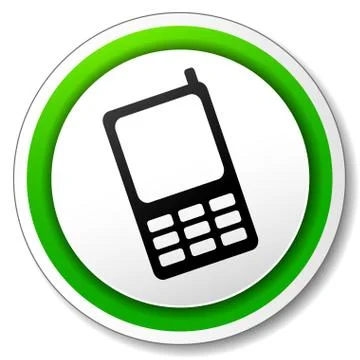Round mobile phone icon Illustrazione stock