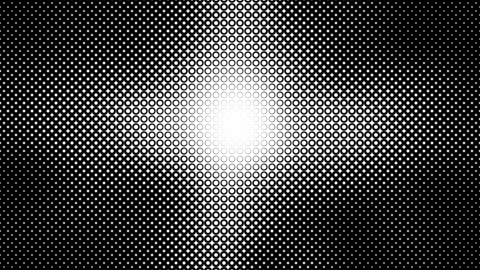 Round monochrome halftone dots frame change due to transition effect. Stock Footage 195859133