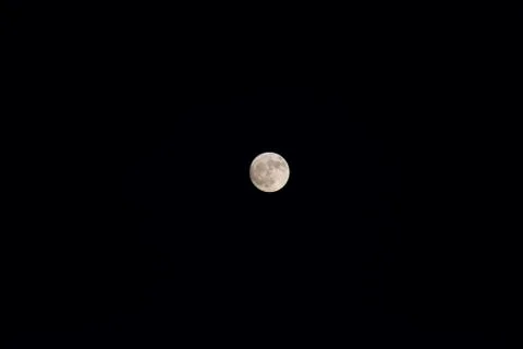 The round moon at night Stock Photos