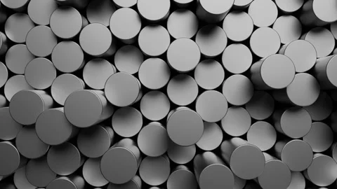 Round mosaic surface with moving cylinders. Stock Footage 146119239