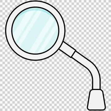 Round motorcycle side mirror Stock Illustration
