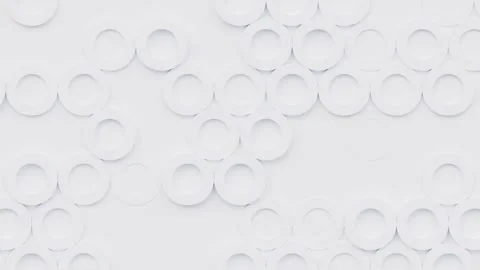 Round moving geometric shapes 3d animation, circles bubbles rings or dots Stock Footage 162120025