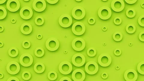 Round moving geometric shapes 3d animation, circles bubbles rings or dots Video stock 162120079
