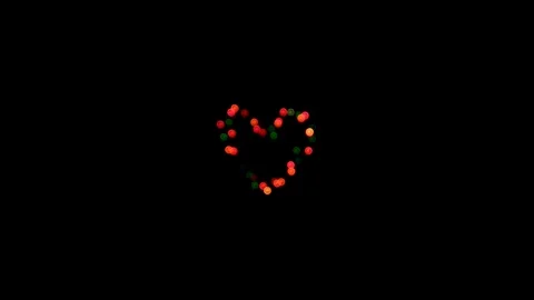 Round multicolor heart-shaped bokeh Stock-Footage 70734877