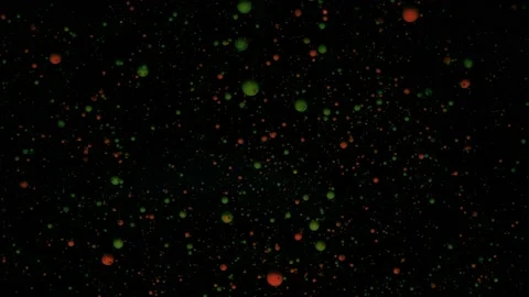 Round multicolored balls on a black background with silver sequins. Red and Stock Footage 168763351