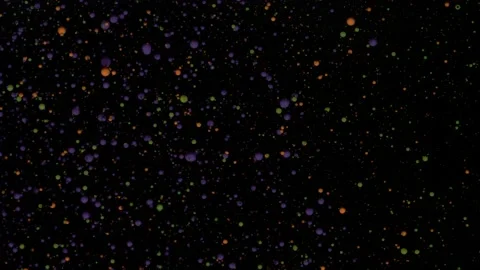 Round multicolored balls on a black background with silver sequins. Red, blue Stock Footage 172486359