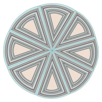 Round multicolored vector design element in pastel colors Illustrazione stock
