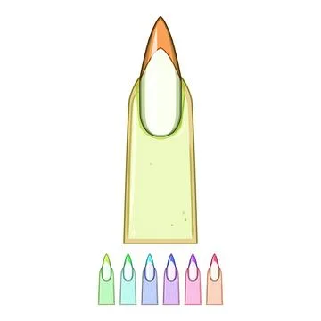 Round nail shape cartoon vector graphic Stock Illustration