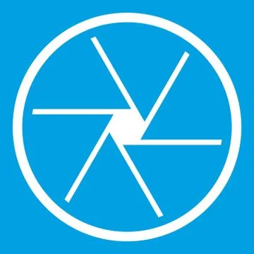 Round objective icon white Stock Illustration