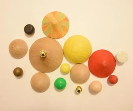Round objects in concept of contrast Stock Photos