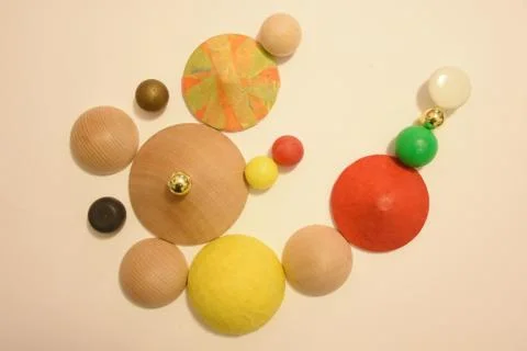 Round objects in concept of contrast Stock Photos