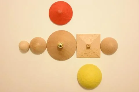 Round objects in concept of contrast Stock Photos