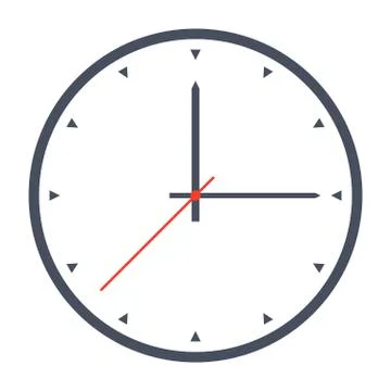 Round office clock Illustrazione stock