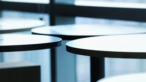 Round office desk Foto stock