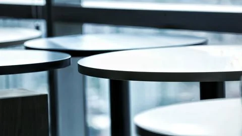 Round office desk Foto stock