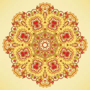 Round orange pattern Stock Illustration