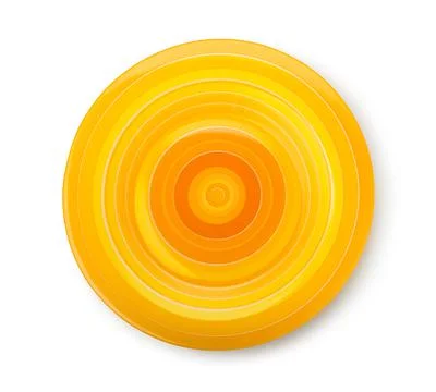 Round orange plate Stock Photos