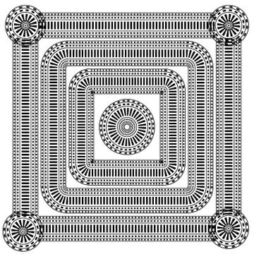 Round ornament pattern mandala. Stock Illustration