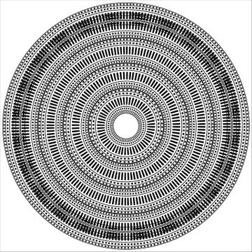 Round ornament pattern mandala. Stock Illustration