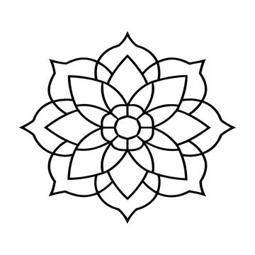 Round ornament pattern. Stencil. Mandala. Ethnic decorative background. Vec.. Illustrazione stock