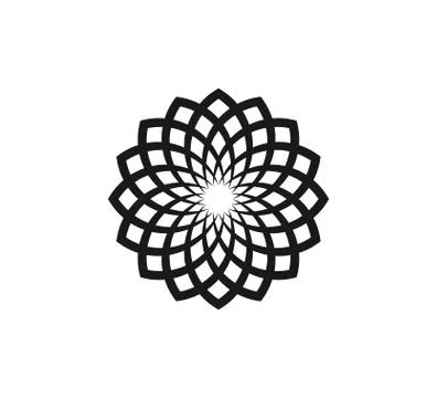 Round Ornament Pattern. Vector illustration, flat design Stock Illustration