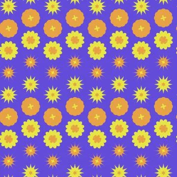 Round ornament seamless texture. Circle and floral ornament  seamless pattern Stock Illustration