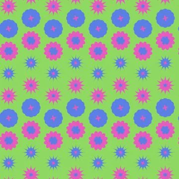 Round ornament seamless texture. Circle and floral ornament  seamless pattern Stock Illustration