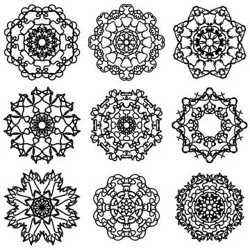 Round Ornamental Geometric Pattern. Round Ornamental Geometric Pattern. Si... Stock Photos
