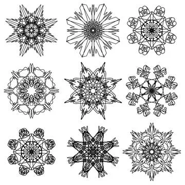 Round Ornamental Geometric Pattern. Round Ornamental Geometric Pattern. Si... Stock Photos