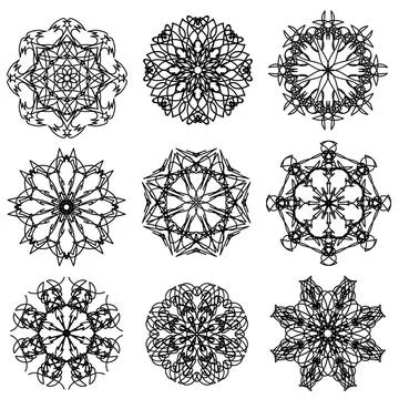 Round Ornamental Geometric Pattern. Round Ornamental Geometric Pattern. Si... Stock Photos