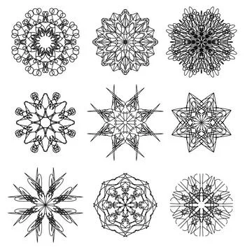 Round Ornamental Geometric Pattern. Round Ornamental Geometric Pattern. Si... Stock Photos