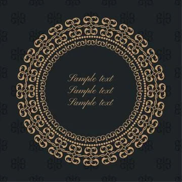 Round ornate frame Stockillustratie