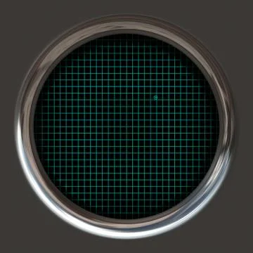 Round  oscilloscope creen Stock Illustration