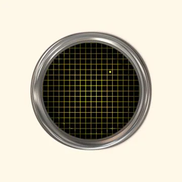 Round  oscilloscope creen Stock Illustration