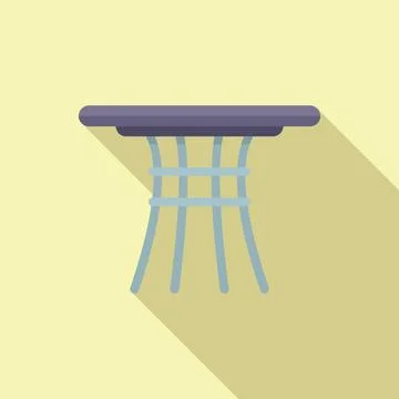 Round outdoor table icon flat vector. Park plan Illustrazione stock