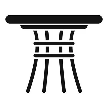 Round outdoor table icon simple vector. Park plan Stock Illustration