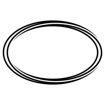 Round oval banner frames borders, frame lines forming modern minimal circular Illustrazione stock