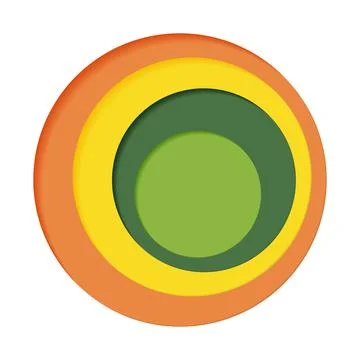 Round palette of four colors on a white background - Vector Illustrazione stock