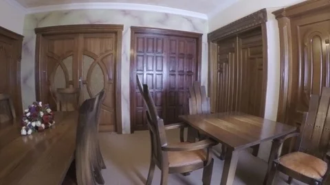 A round pan display of a dining table 2 스톡 동영상 97210142