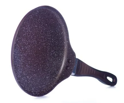 Round pancake pan Stock Photos