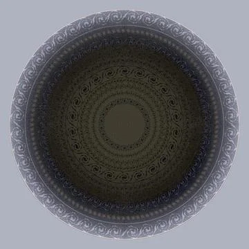 Round panel with a fantasy pattern. 스톡 일러스트